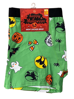 Mens Halloween Ghosts, Bats, Candy Corn, Spiders Boxer Briefs - Size XL - NWT